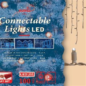 Connectable Led icicle 100L warm wit  7 meter