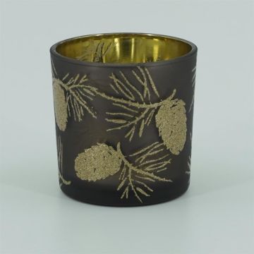 votive-pineapple-brown-glass-glitter -7x8 cm votive-pineapple-brown-glass-glitter -7x8 cm