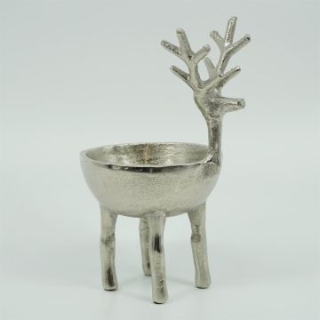 bowl deer raw nickel aluminium 16x12x24