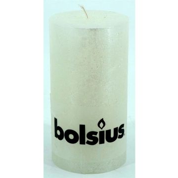 Bolsius stompkaars metallic wit