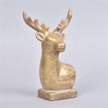 18436_deer goud zittend 14x10x22cm