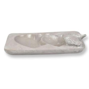 18124_vogel drinkschaal hart dubbel 30x18x4cm