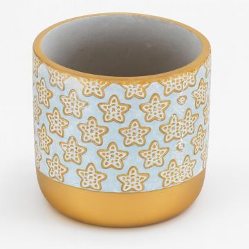 Pot star met Gouden randje 11cm Pot star met Gouden randje 11cm