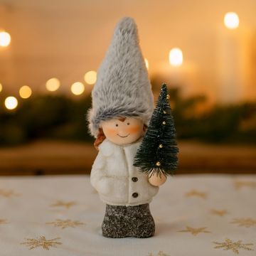 meisje met kerstboom 12x7x24