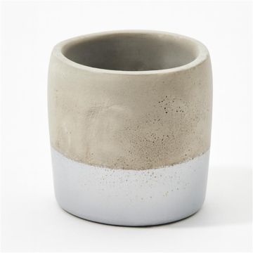 Betone pot met silver randje 10 cm